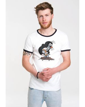 Logoshirt T-Shirt mit Der kleine Maulwurf-Print - Weiß