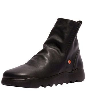 Softinos Stiefelette Leder Stiefelette - Schwarz