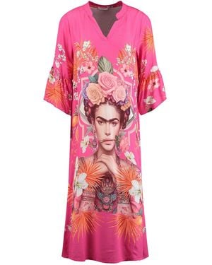 Key Largo Druckkleid WD PAINTING v-neck (1-tlg) - Pink