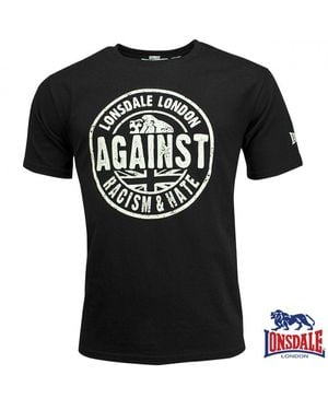 Lonsdale London T-Shirt Against Racism - Schwarz