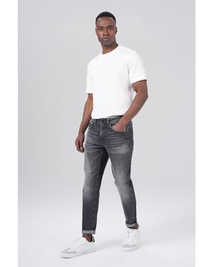 Miracle of Denim 5-Pocket-Jeans Alf Tapered (1-tlg) - Grau