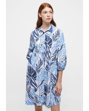 Eterna Blusenkleid LOOSE FIT - Blau