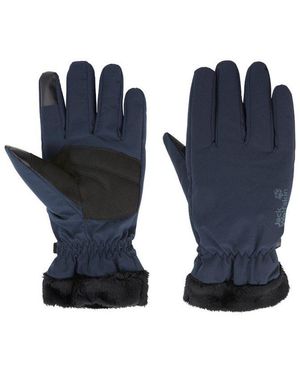 Jack Wolfskin Fleecehandschuhe Highloft Glove W Handschuhe, Warm, Touchscreen-Kompatibel - Blau