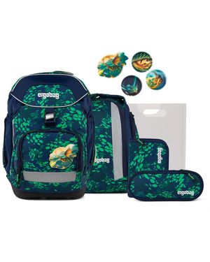 ergobag Schulranzen-Set PACK DrachenbezwingBär - Grün