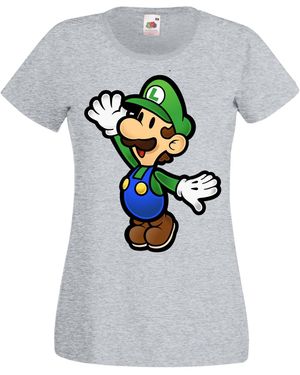 Youth Designz T- Luigi Shirt mit retro Gaming Print - Weiß