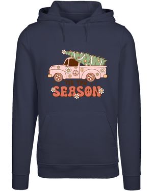 F4NT4STIC Kapuzenpullover Tis The Season Christmas Drivin Home Premium Qualität - Blau