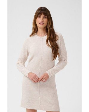 Kaffe Strickkleid Kleid Kairis - Natur
