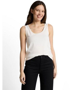 Tom Tailor Trägertop Fitted Mit Stretch - Weiß