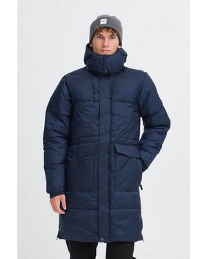 North Bend Steppmantel Nbamaro M Modischer Steppmantel Mit Seitlichen Reißverschlüssen Und Kinnschutz - Blau