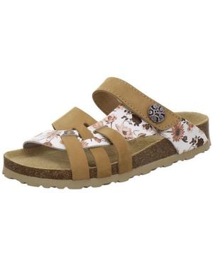 Afs-Schuhe 212075 Kralle Pantolette Für Damen Mit Fußbett, Bequeme Sandalen Aus Leder - Schwarz