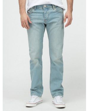 Rock Creek Straight-Jeans Herren Jeans Hose Hellblau Stonewashed Rc-2441