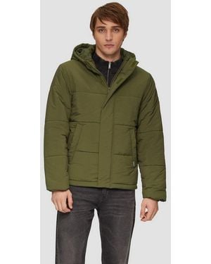 QS Winterjacke Outdoor-Jacke Gesteppte Outdoor-Jacke Mit Kapuze - Grün