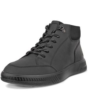 Ecco Schnürboots Stiefelette, Klassik-Boots Mit Softer Schaftrandpolsterung - Schwarz