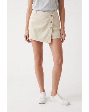 ONLY Hosenrock Onllesly Reg Col Skort Pnt Baumwolle, Regular Waist - Weiß