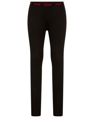 HUGO Lange Unterhose Long Johnny Elastischer Bund - Schwarz