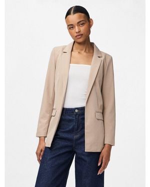 Pieces Longblazer Pcbosella Ls Loose Blazer Noos - Weiß