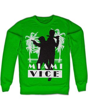 Miami Vice Rundhalspullover - Grün