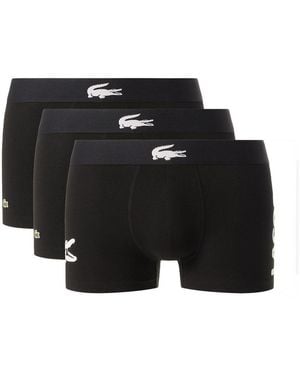 Lacoste Hipster Trunk 3Er Pack Krokodil Logo Big Croc - Schwarz