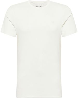 Mustang Kurzarmshirt Style Allen - Weiß