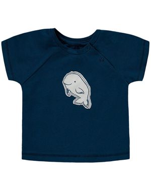 Bellybutton - (1-tlg) Baby T-Shirt mit Beluga-Wal Motiv – Marineblau
