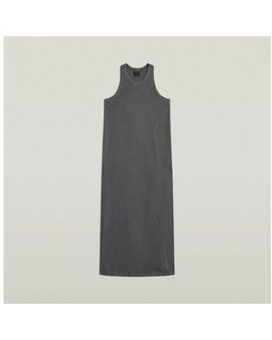 G-Star Midikleid Washed Tank Maxi Dress Wmn - Schwarz