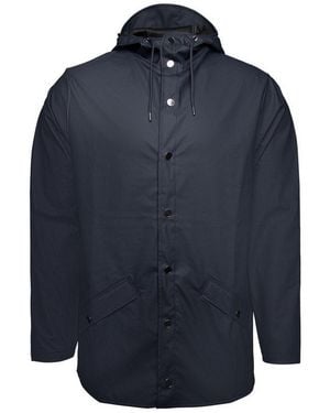 Rains Regenjacke Jacket W3 Erwachsene Regenmantel, Kapuze, Jacket, Anorak, Regenbekleidung - Blau