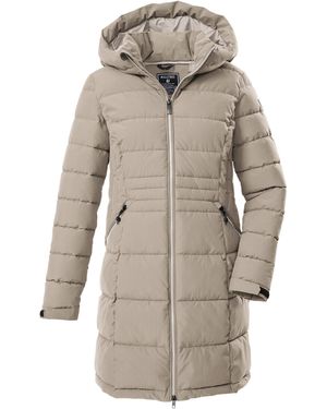 Killtec Steppmantel KOW 11 WMN QLTD PRK Wasserabweisender Parka mit verstellbarer Kapuze und Kinnschutz - Natur