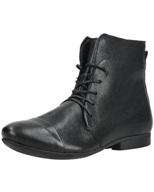 Think! Stiefelette Glattleder Schnürstiefelette - Schwarz