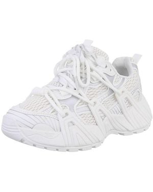 Ital-Design Damen Low-Top Freizeit Sneaker (88828433) Keilabsatz/Wedge Sneakers Low - Weiß