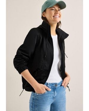 Cecil Windbreaker Mit Stehkragen - Schwarz