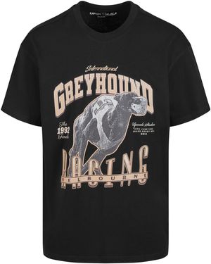 Mister Tee T-Shirt Greyhound Racing Oversize Tee (1-tlg) - Schwarz