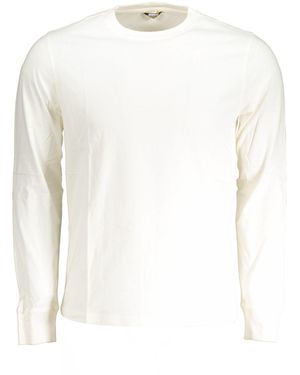 K-Way T-Shirt Weißes Langarmshirt mit Rundhalsausschnitt