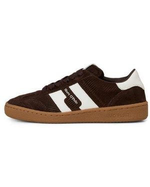 Marc O' Polo Model Court W 5 Sneaker Retro-Sneaker, Freizeitschuh, Halbschuh Mit Kontraststreifen - Braun