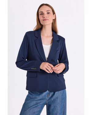Freequent Jackenblazer FQNANNI-JACKET mit Viskose - Blau