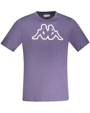 Kappa Blaues -T-Shirt, Kurzarm & Regular Fit mit - Lila