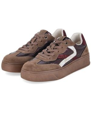 Bugatti Sneaker Low 435Ava045569-1481 Damen Textil & Synthetik Schnürschuh - Braun
