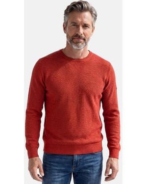 Redmond Rundhalspullover Basic (1-Tlg) Pullover - Rot