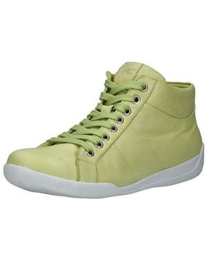 Andrea Conti Sneaker Leder Slipper - Grün