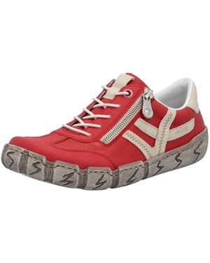 Rieker Slip-On Sneaker, Halbschuh, Schlupfschuh, Freizeitschuh Mit Weicher Innensohle - Rot