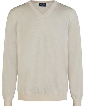 Marvelis V-Ausschnitt-Pullover - Weiß