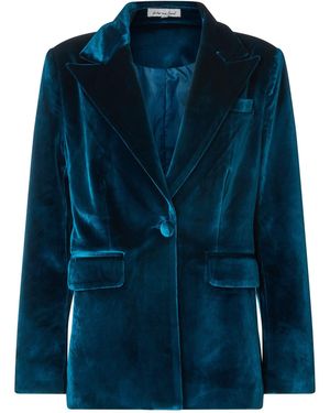 Lily and Lionel Jackenblazer Valerie Tailored Velvet Blazer - Blau