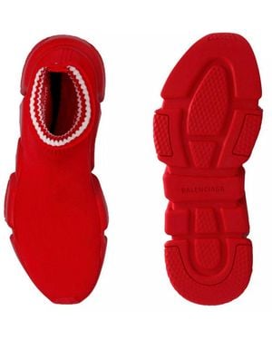 Balenciaga X Speed Lt Knit High Top Socken Schuhe Trainers Sneaker Hergestellt - Rot