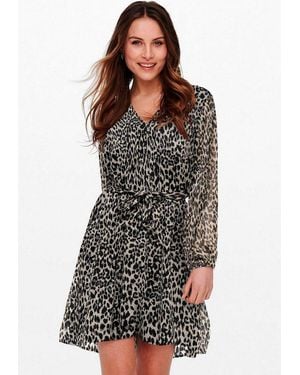 ONLY Druckkleid Onlcera 3/4 Short Dress Wvn Noos Sommerkleid - Schwarz