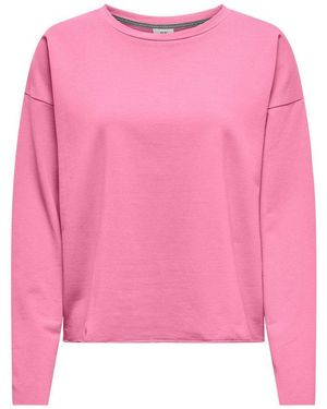 Jacqueline De Yong Longpullover Sweater Pullover Mit Rundhals Und Copenhagen Print Jdygamma L/O-Neck Sweat Jrs Dia - Pink