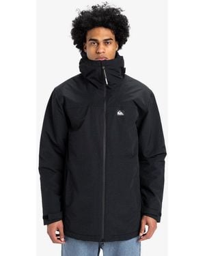 Quiksilver Langmantel Overcast 3K Parka Wasserabweisendes Material, Atmungsaktiv, Aus Baumwolle Und Nylon - Blau