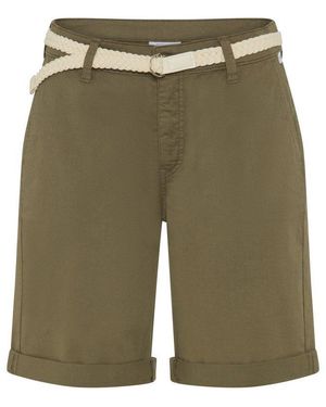 M·a·c Chinoshorts Chino Shorts Belt Inklusive Flecht- Gürtel - Grün