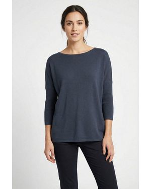 Freequent Strickpullover Fqjone-Pu Mit 3/4 Armen - Blau