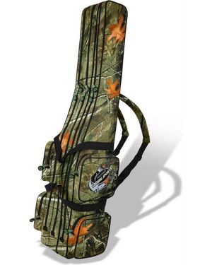 normani Angelrutentasche Rutentasche 1,25 M Bis Rodbox Triple, Rutenfutteral Anglertasche Rutenrucksack Mit 3 Rutenfächern - Schwarz