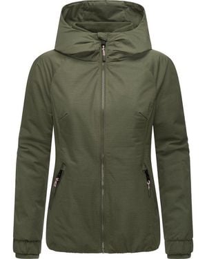 Ragwear Winterjacke Dizzie Warm Rain Wasserdichte Warme Damen Jacke Mit Kapuze - Grün