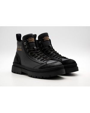 Replay Sandtown Peak Schnürboots Schnürstiefelette Mit Anziehlasche - Schwarz